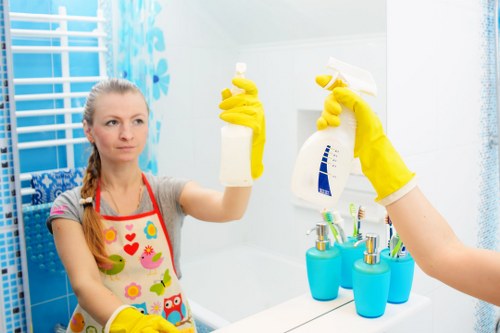 Cleaner in Enfield providing domestic cleaning in a bright home