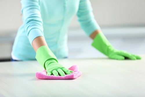 Professional carpet cleaning carried out with safety awareness