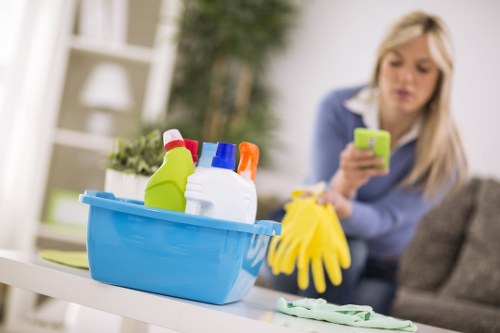 Carpets cleaner in Enfield treating stubborn stains with specialist equipment